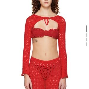 Gimaguas SSENSE Exclusive Red Elia Cardigan